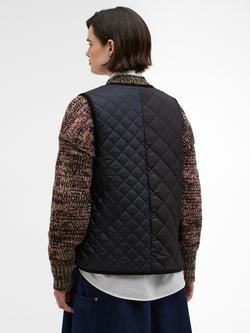 Barbour Heslerton Quilted Gilet, Navy/Black/Tartan - view 2, Navy/Black/Tartan