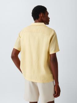Kin Textured Stripe Short Sleeve Shirt, Yellow - view 2, Yellow
