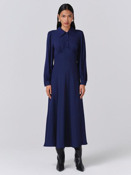 Ghost Wendy Shirt Midi Dress, Navy