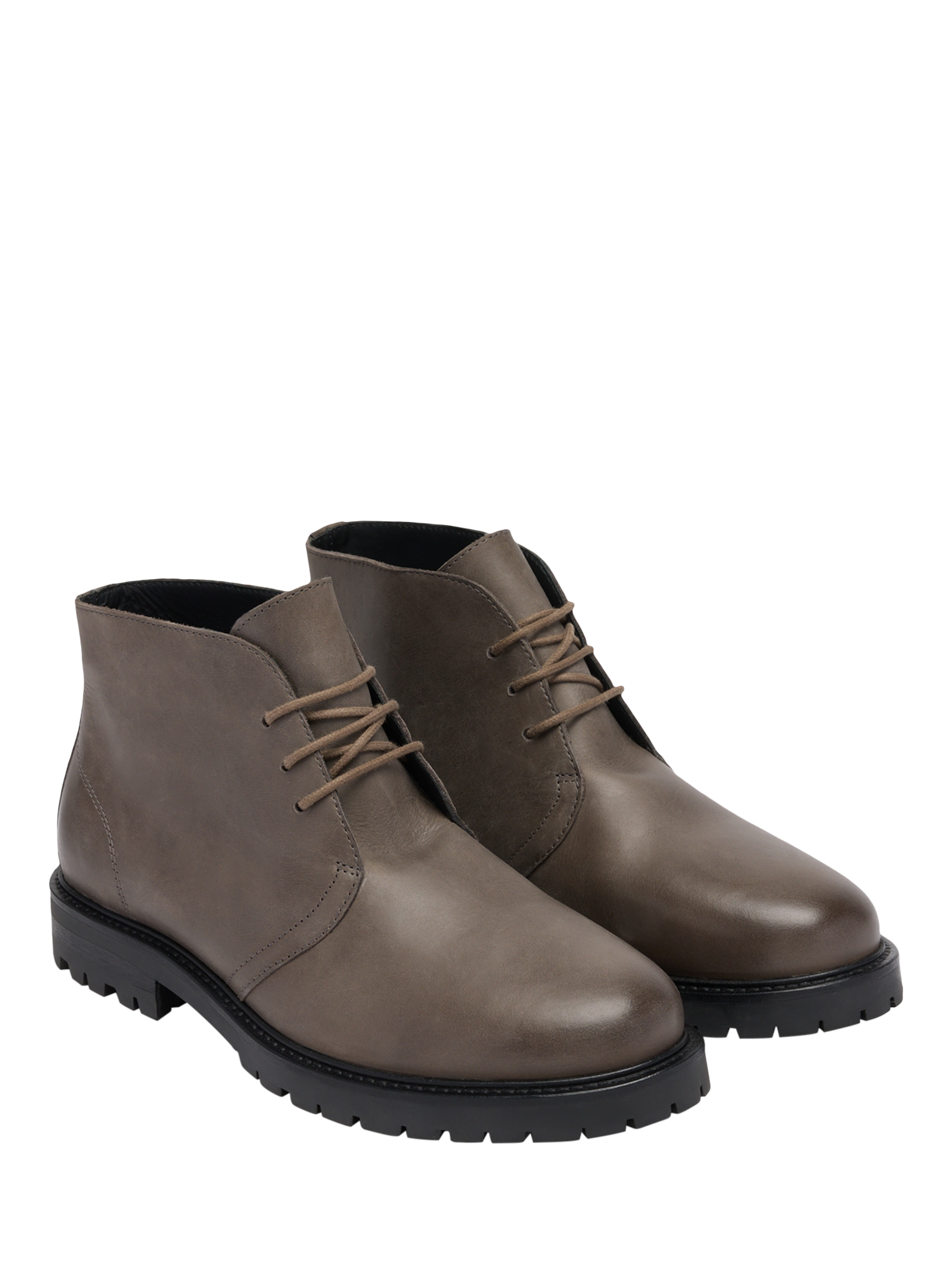 Product image 2 of 4, which shows Russell & Bromley Amaro Leather Chukka Boots, Grey, 7