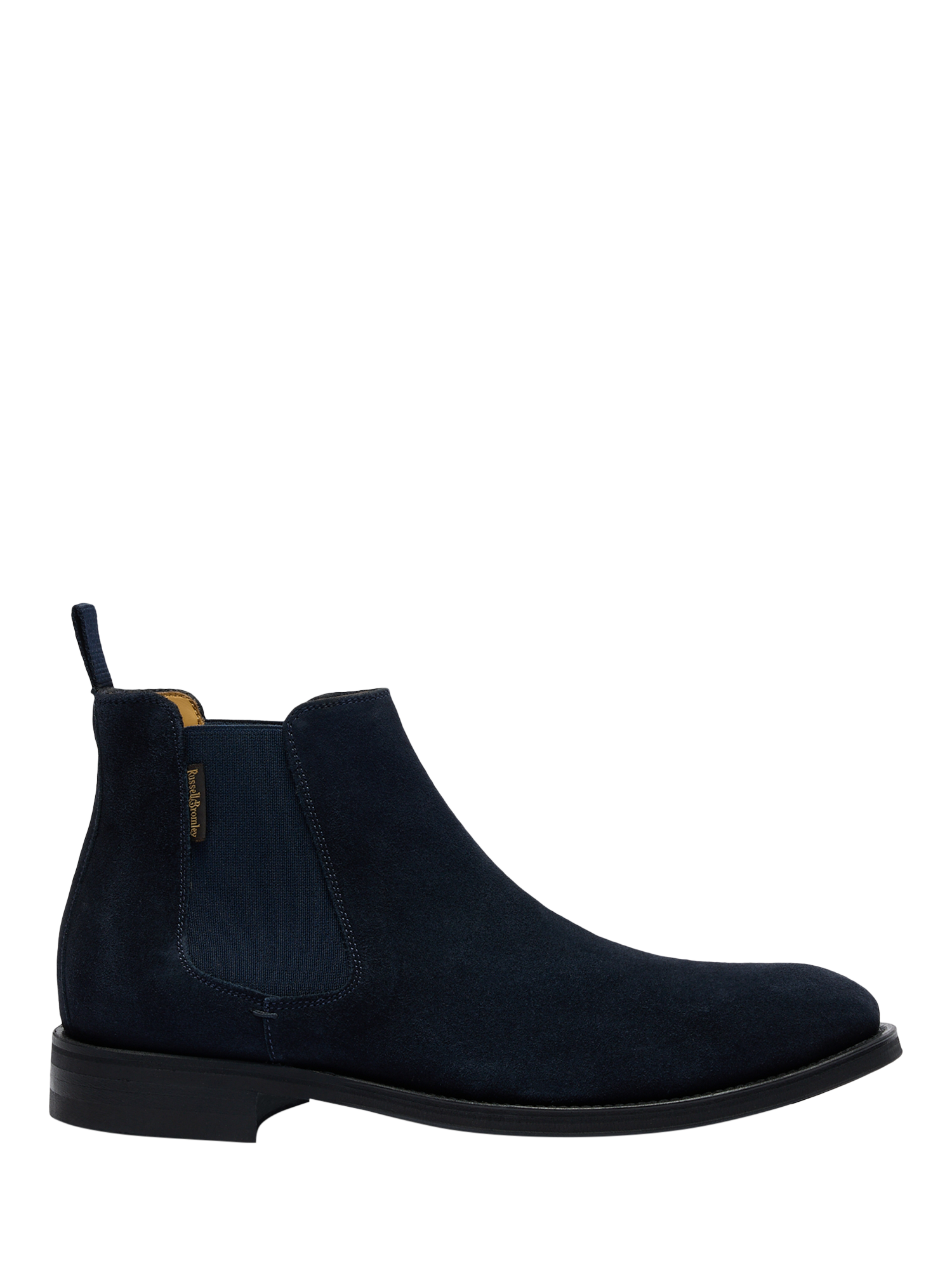 Product image 1 of 4, which shows Russell & Bromley Burlington Suede Classic Chelsea Boots, Blue, 8