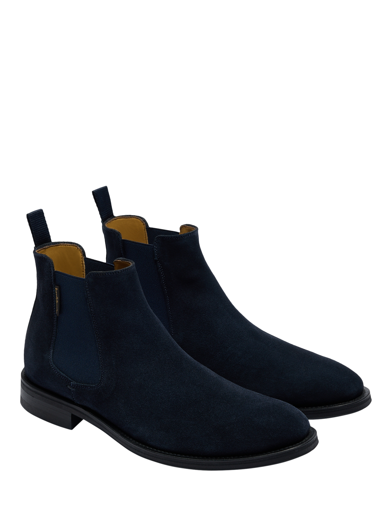 Product image 2 of 4, which shows Russell & Bromley Burlington Suede Classic Chelsea Boots, Blue, 8