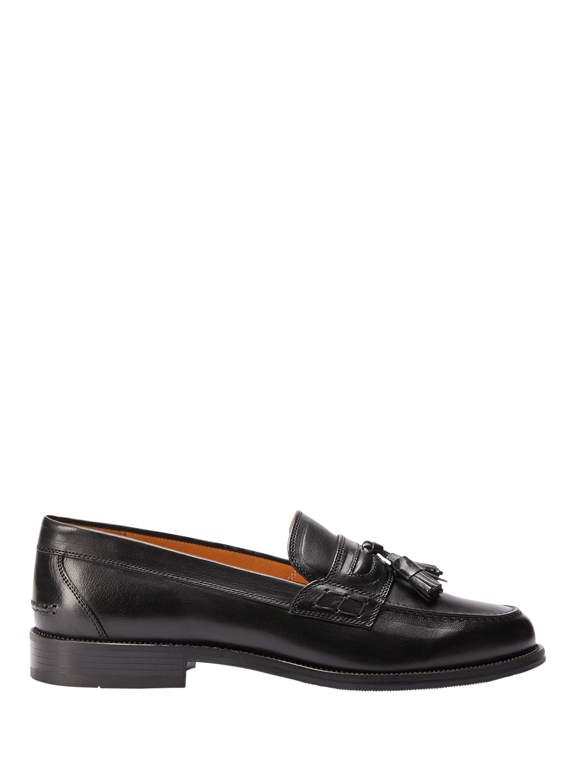 Russell Bromley Keeble Leather Tassel College Loafers, Black