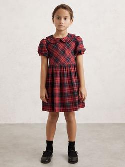 Reiss Kids' Demi Tartan Dress, Red, Red
