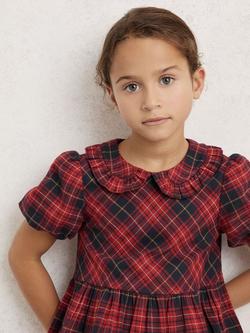 Reiss Kids' Demi Tartan Dress, Red - view 2, Red