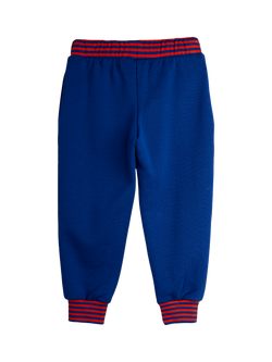 Mini Rodini Kids' Cotton Joggers, Stripe, 60 Blue - view 2, 60 Blue