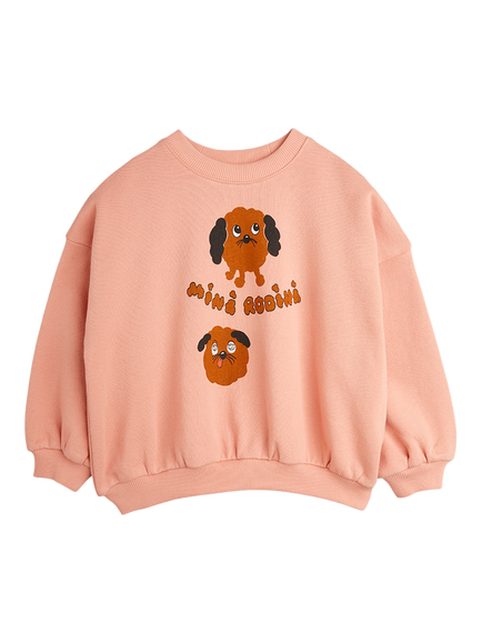 Mini Rodini Kids' Cotton Dog Print Sweatshirt, 28 Pink, 28 Pink