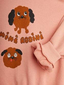 Mini Rodini Kids' Cotton Dog Print Sweatshirt, 28 Pink - view 2, 28 Pink