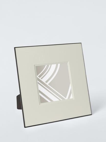 John Lewis Double Mount Aluminium Photo Frame, Black Aluminium