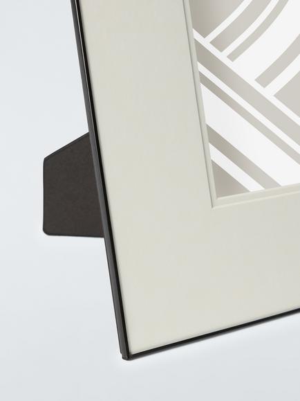 John Lewis Double Mount Aluminium Photo Frame - view 2, Black Aluminium