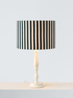 John Lewis Herringbone Stripe Drum Lampshade, Loch Blue