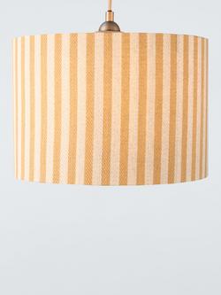John Lewis Herringbone Stripe Drum Lampshade - view 2, Butter