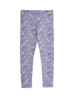 Mini Rodini Kids' Leopard Print Leggings, 42 Purple, 42 Purple