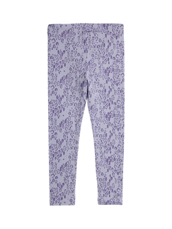 Mini Rodini Kids' Leopard Print Leggings, 42 Purple - view 2, 42 Purple