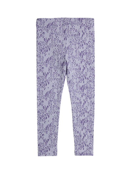 Mini Rodini Kids' Leopard Print Leggings, 42 Purple - view 2, 42 Purple