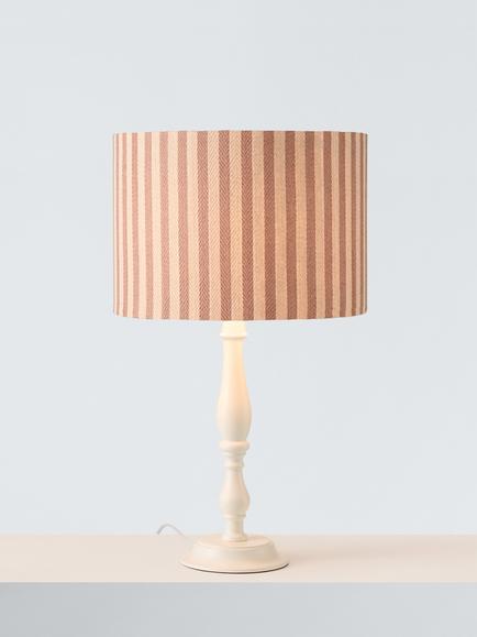 John Lewis Herringbone Stripe Drum Lampshade, Plaster