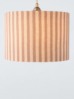 John Lewis Herringbone Stripe Drum Lampshade - view 2, Plaster