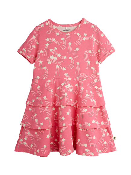 Mini Rodini Kids' Starfall Dress, Pink, Pink