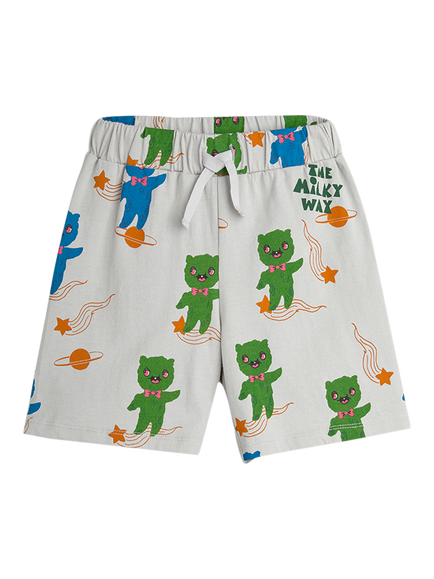 Mini Rodini Kids' Aliens Print Shorts, Grey, Grey