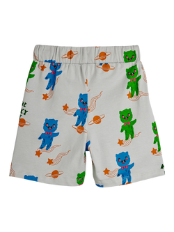 Mini Rodini Kids' Aliens Print Shorts, Grey - view 2, Grey