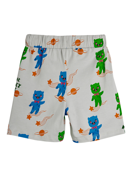 Mini Rodini Kids' Aliens Print Shorts, Grey - view 2, Grey