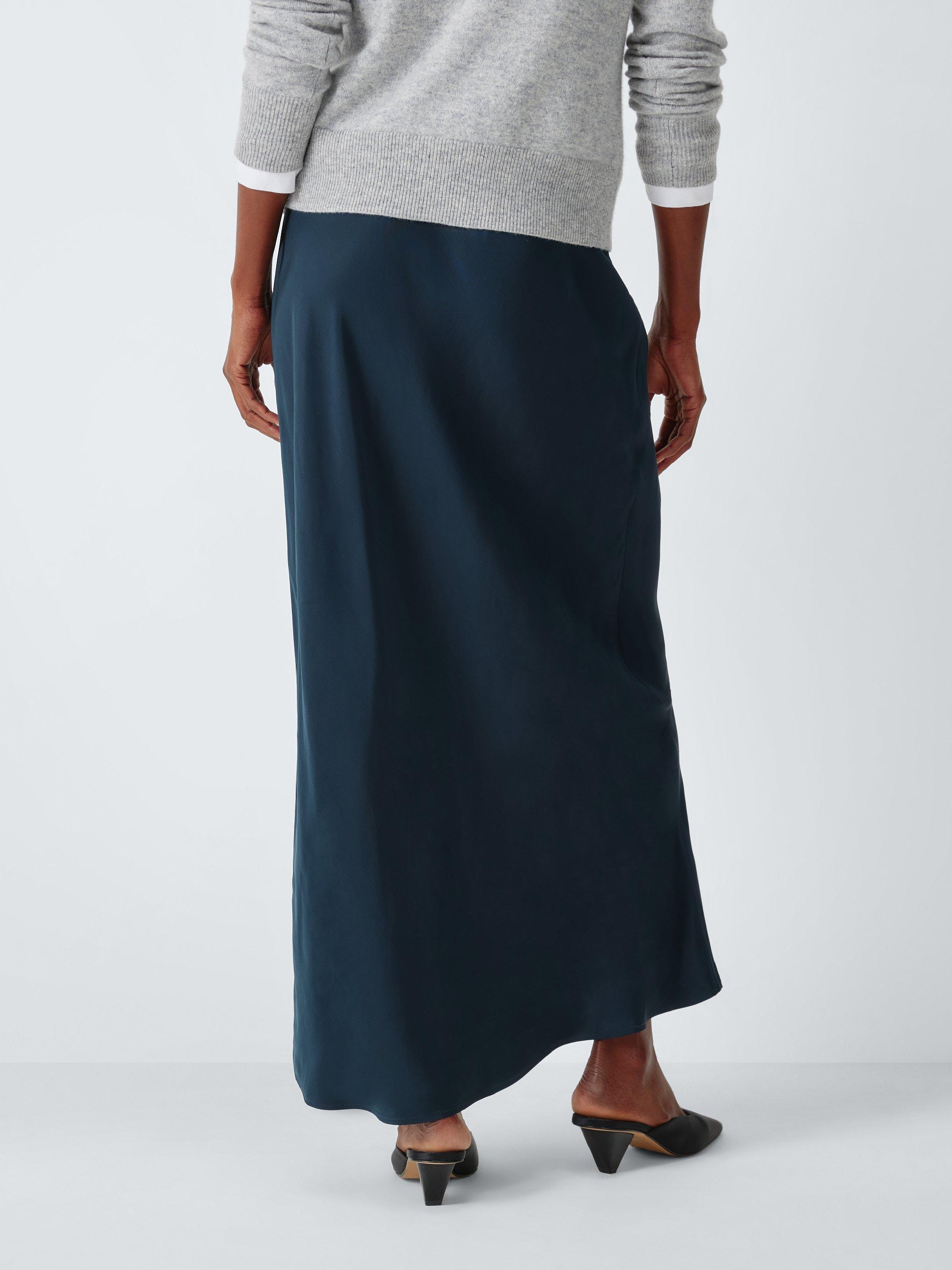 Product image 2 of 6, which shows John Lewis Bias Maxi Skirt, Navy, 8