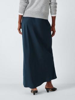 John Lewis Bias Maxi Skirt, Navy - view 2, Navy