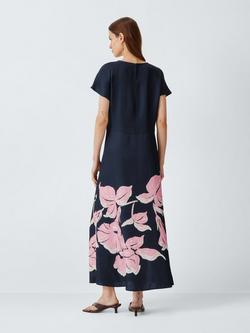 John Lewis Floral Print Midi Column Dress, Print - view 2, Print