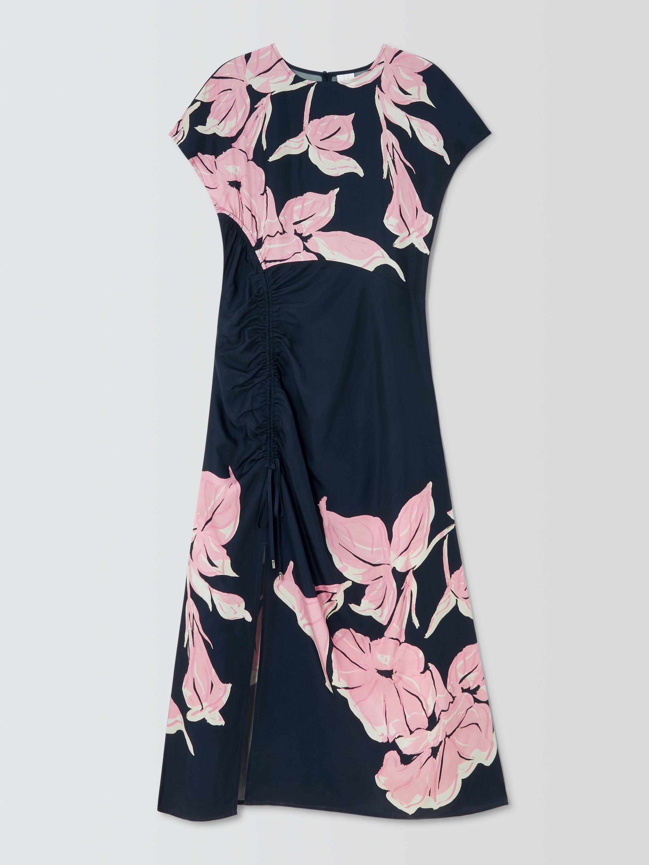 Product image 4 of 6, which shows John Lewis Floral Print Midi Column Dress, Print, 8