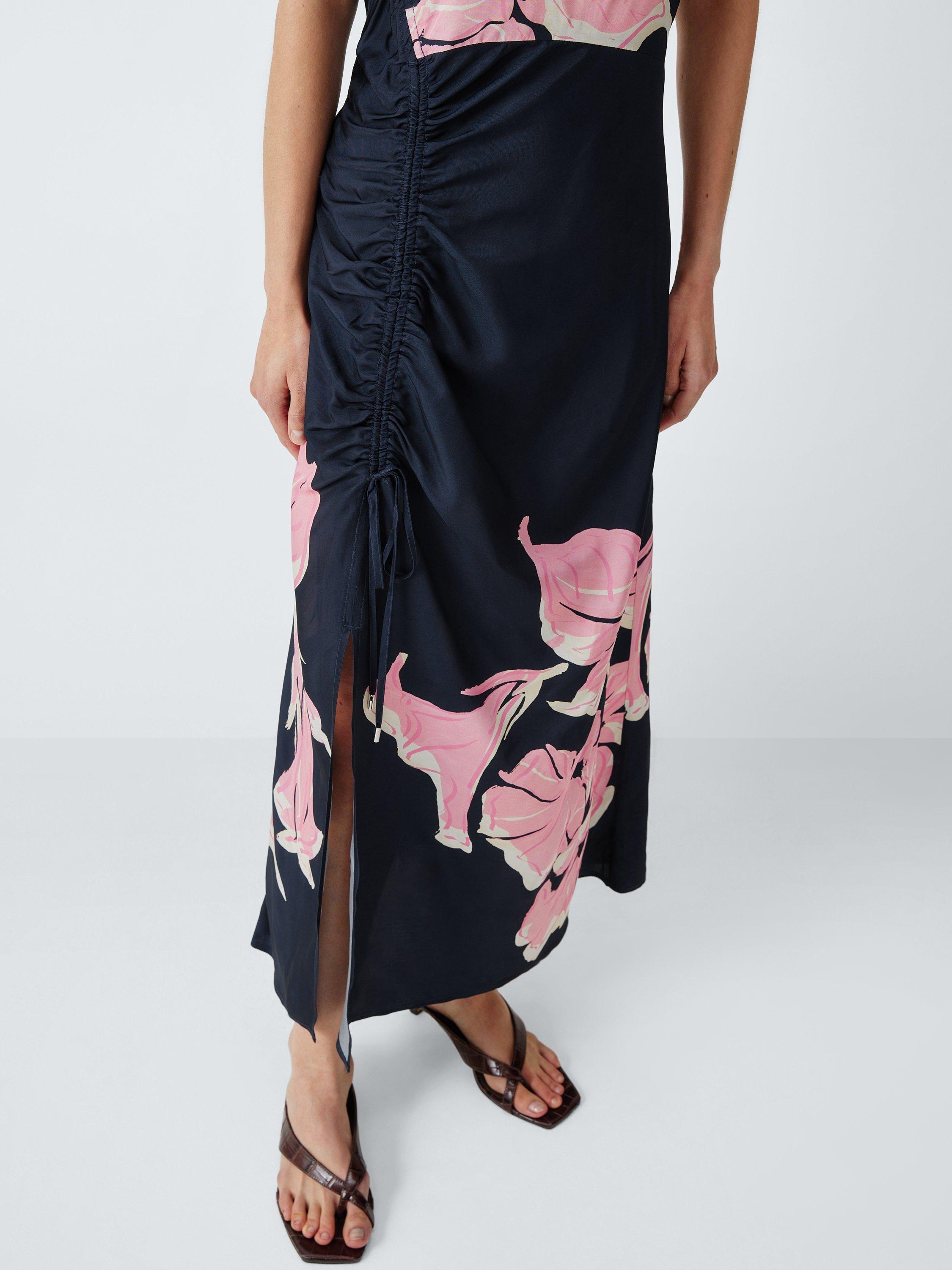 Product image 5 of 6, which shows John Lewis Floral Print Midi Column Dress, Print, 8