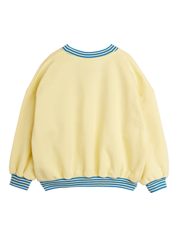 Mini Rodini Kids' To the Moon Cotton Embroidered V-Neck Sweatshirt, Yellow - view 2, Yellow