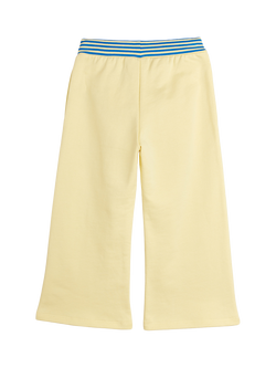 Mini Rodini Kids' To the Moon Cotton Embroidered Wide Leg Joggers, Yellow - view 2, Yellow