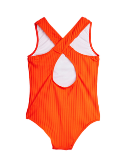 Mini Rodini Kids' Society Embroidered Motif Swimsuit, Red - view 2, Red