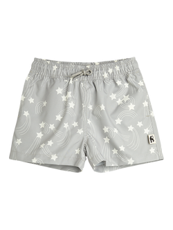 Mini Rodini Kids' Starfall UV Swim Shorts, Grey, Grey