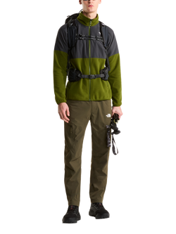 The North Face Men's Glacier Heavyweight Fleece Jacket, Green/Asphalt - view 2, Green/Asphalt
