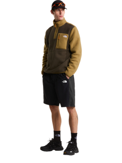 The North Face Men's Yumiori 1/4 Zip Fleece, Brown/Green - view 2, Brown/Green