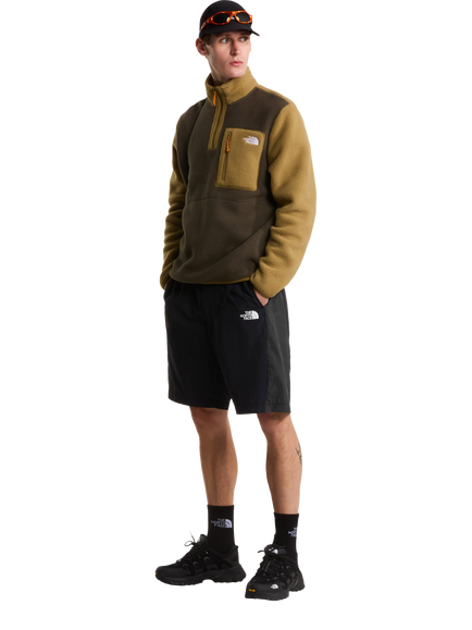 The North Face Men's Yumiori 1/4 Zip Fleece, Brown/Green - view 2, Brown/Green