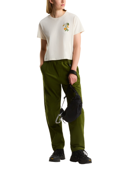 The North Face Floral Embroidery Cotton T-Shirt, White Dune - view 2, White Dune
