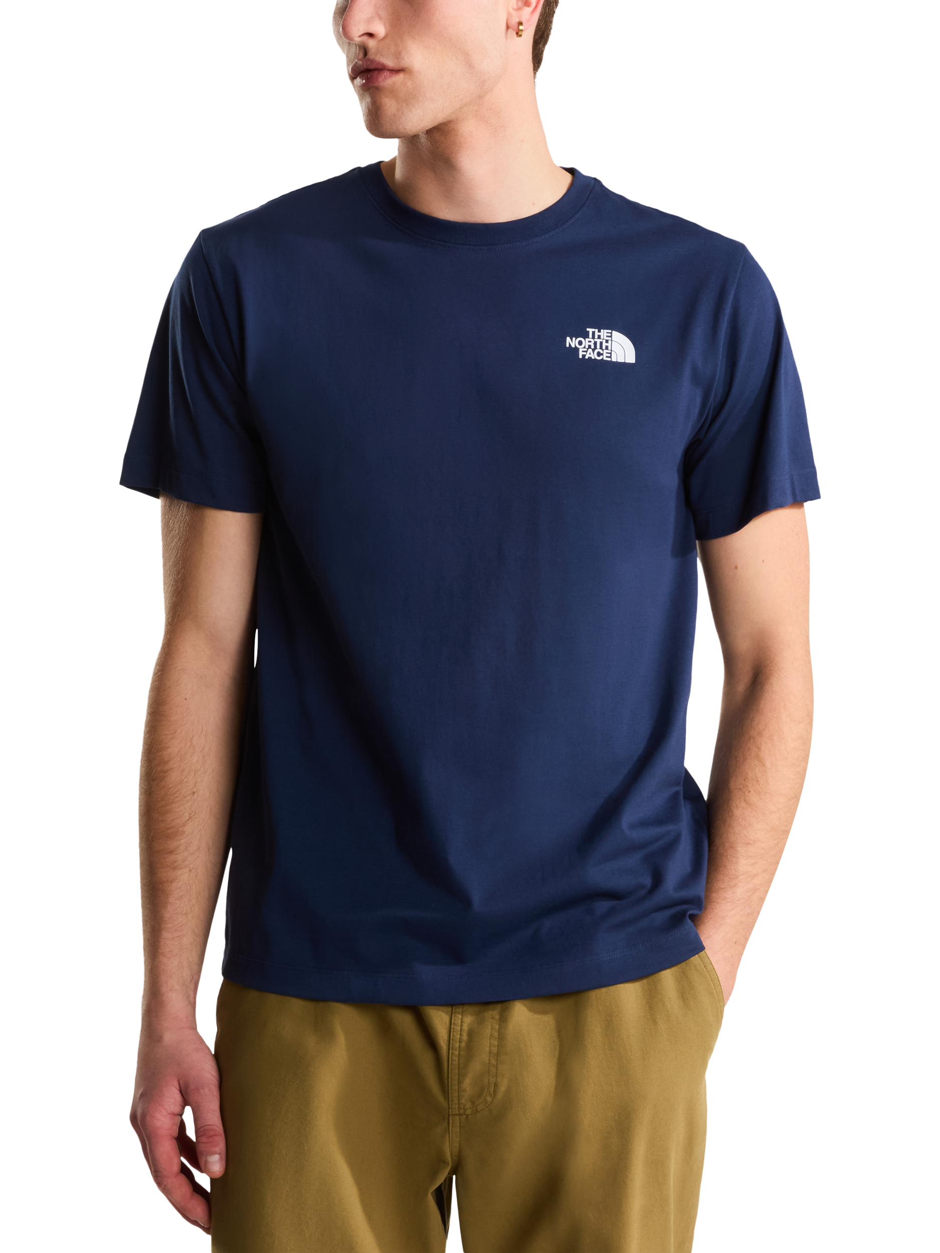 Product image 1 of 4, which shows The North Face Never Stop Exploring Evolution Box Logo T-Shirt, Summit Navy, S