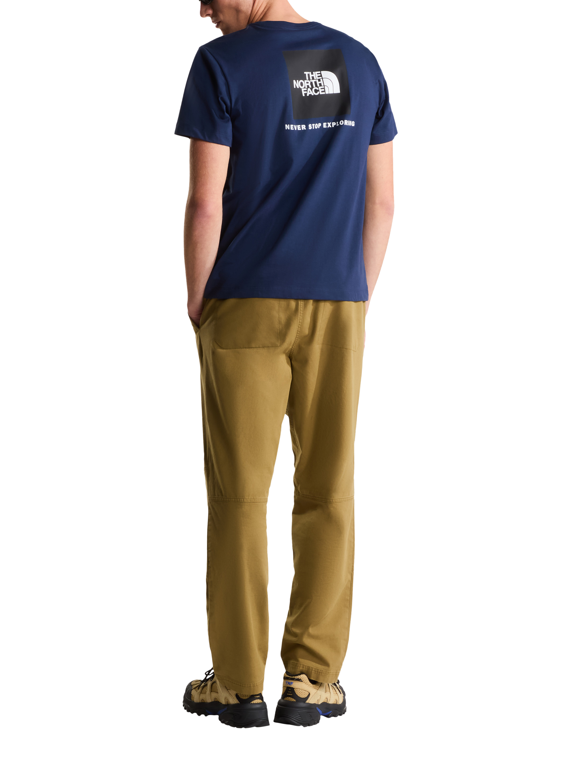 Product image 3 of 4, which shows The North Face Never Stop Exploring Evolution Box Logo T-Shirt, Summit Navy, S