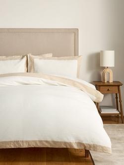 John Lewis Ainsdale Washed Cotton Blend Duvet Cover Set, White - view 2, White