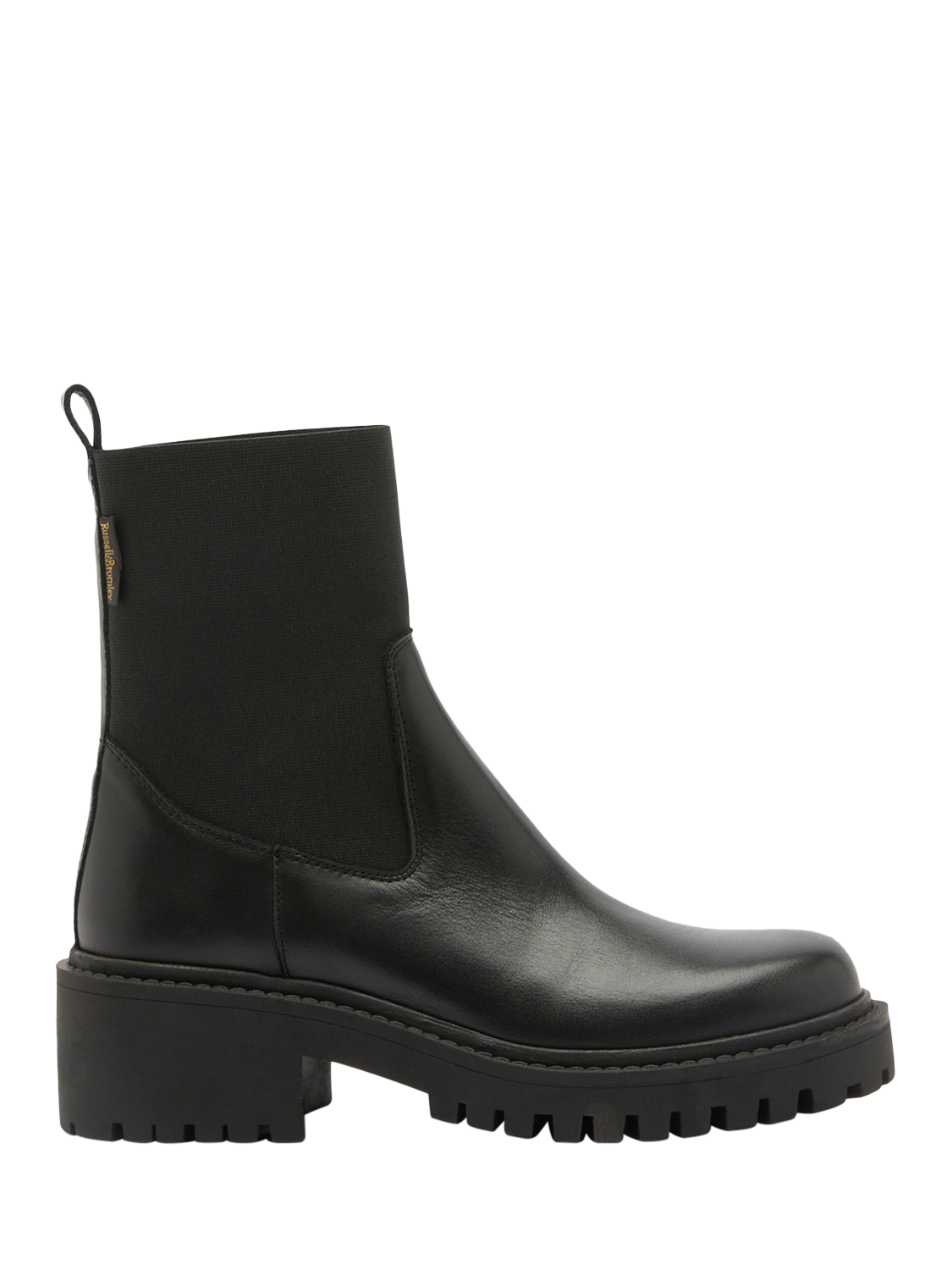 Product image 1 of 5, which shows Russell & Bromley Kickstart Leather Boots, Black, 5