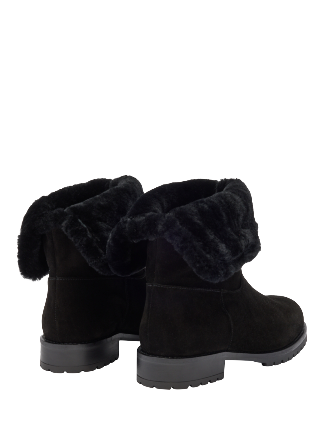 Product image 4 of 4, which shows Russell & Bromley Unfold Mid Calf Suede Boots, Black, 3
