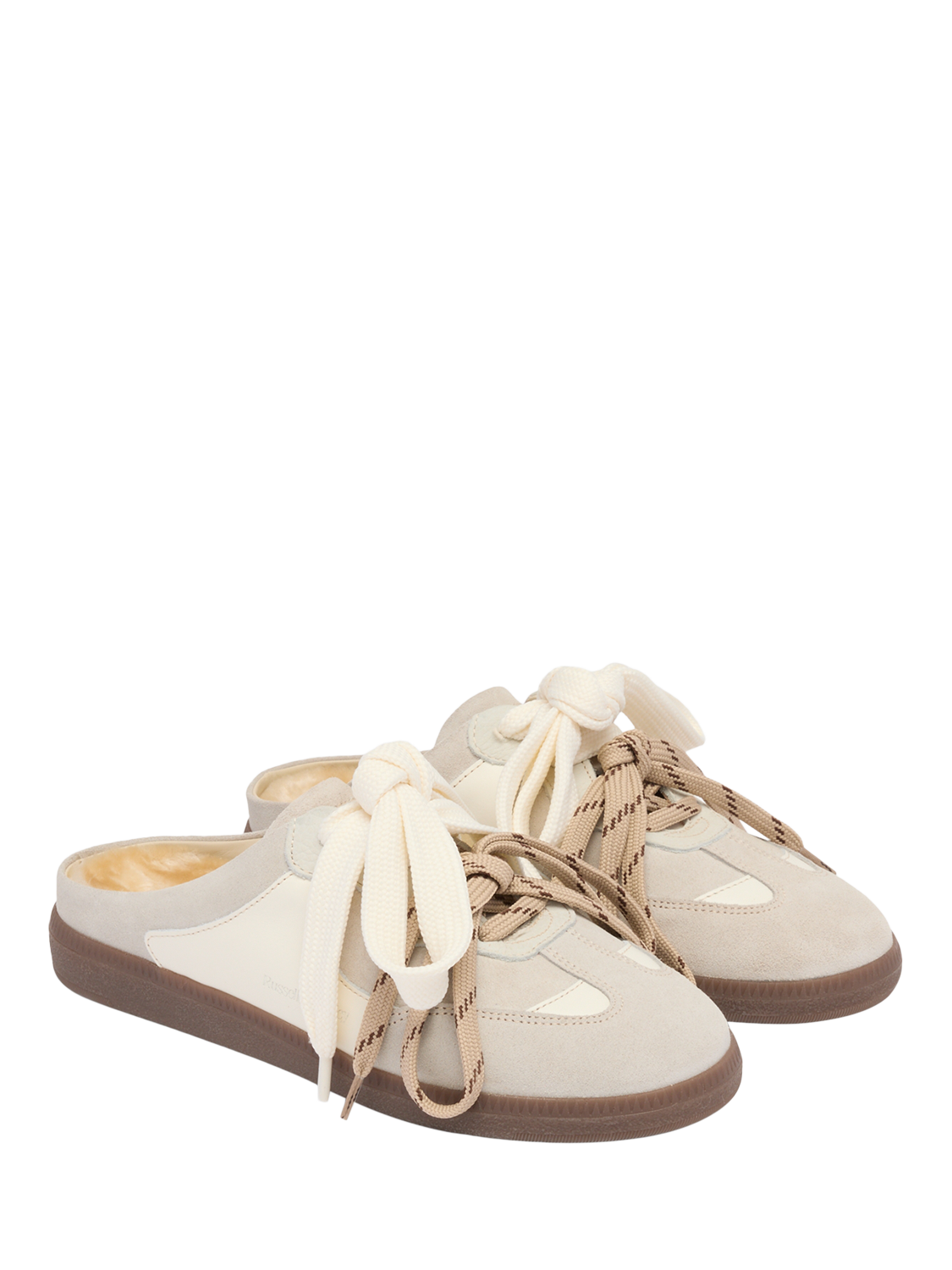 Product image 2 of 4, which shows Russell & Bromley Nordic Mule Leather Thin Sole Mules, White, 3