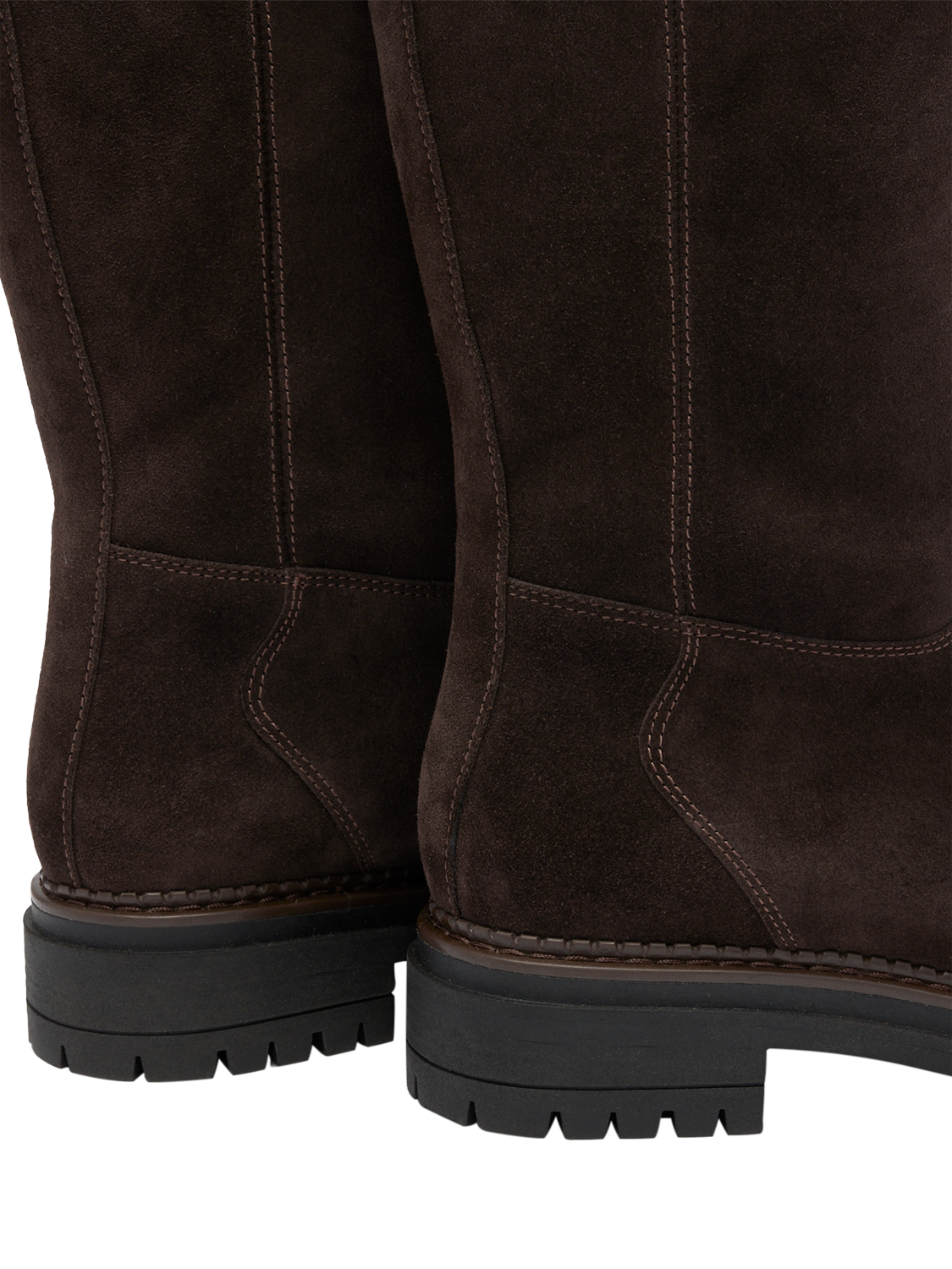 Product image 3 of 4, which shows Russell & Bromley Bikby Suede Clean Biker Boots, Brown, 3