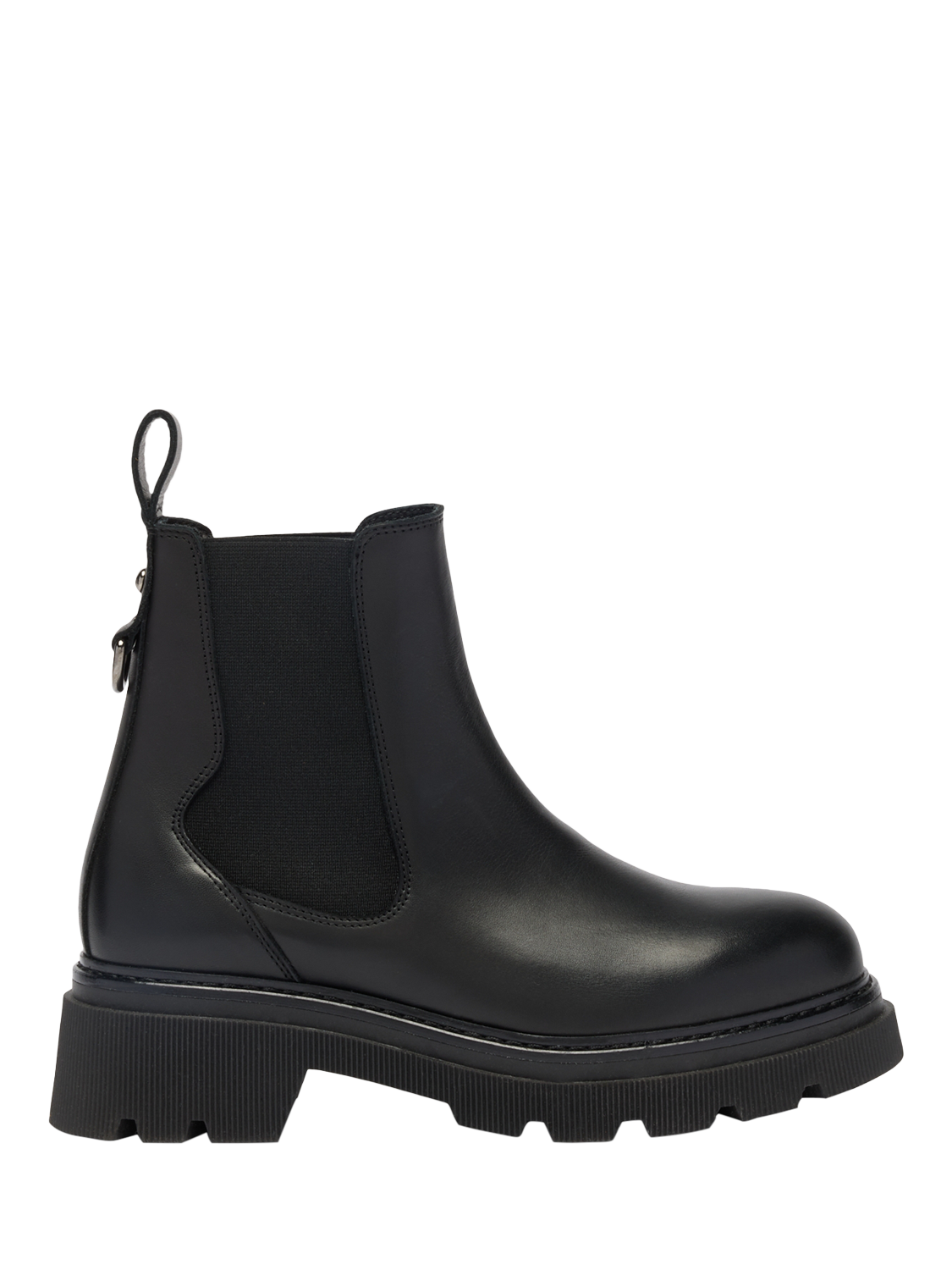 Russell Bromley Mystic Leather Chunky Chelsea Ankle Boots, Black