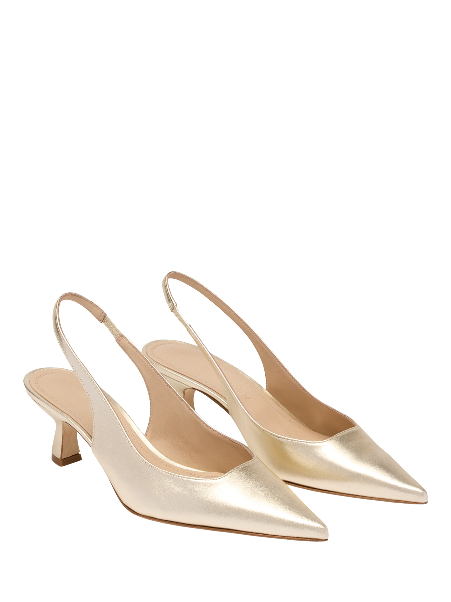 Product image 2 of 4, which shows Russell & Bromley Seathwaite Slingback Shoes, Gold, 4