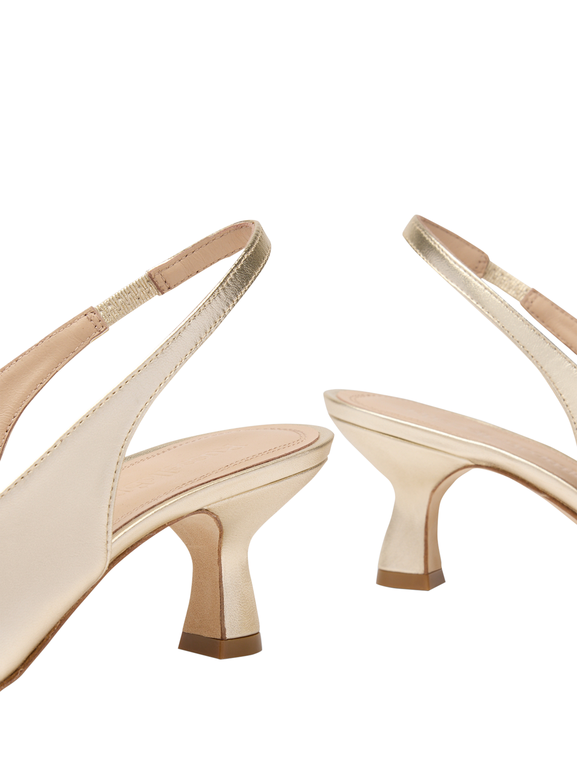 Product image 3 of 4, which shows Russell & Bromley Seathwaite Slingback Shoes, Gold, 4