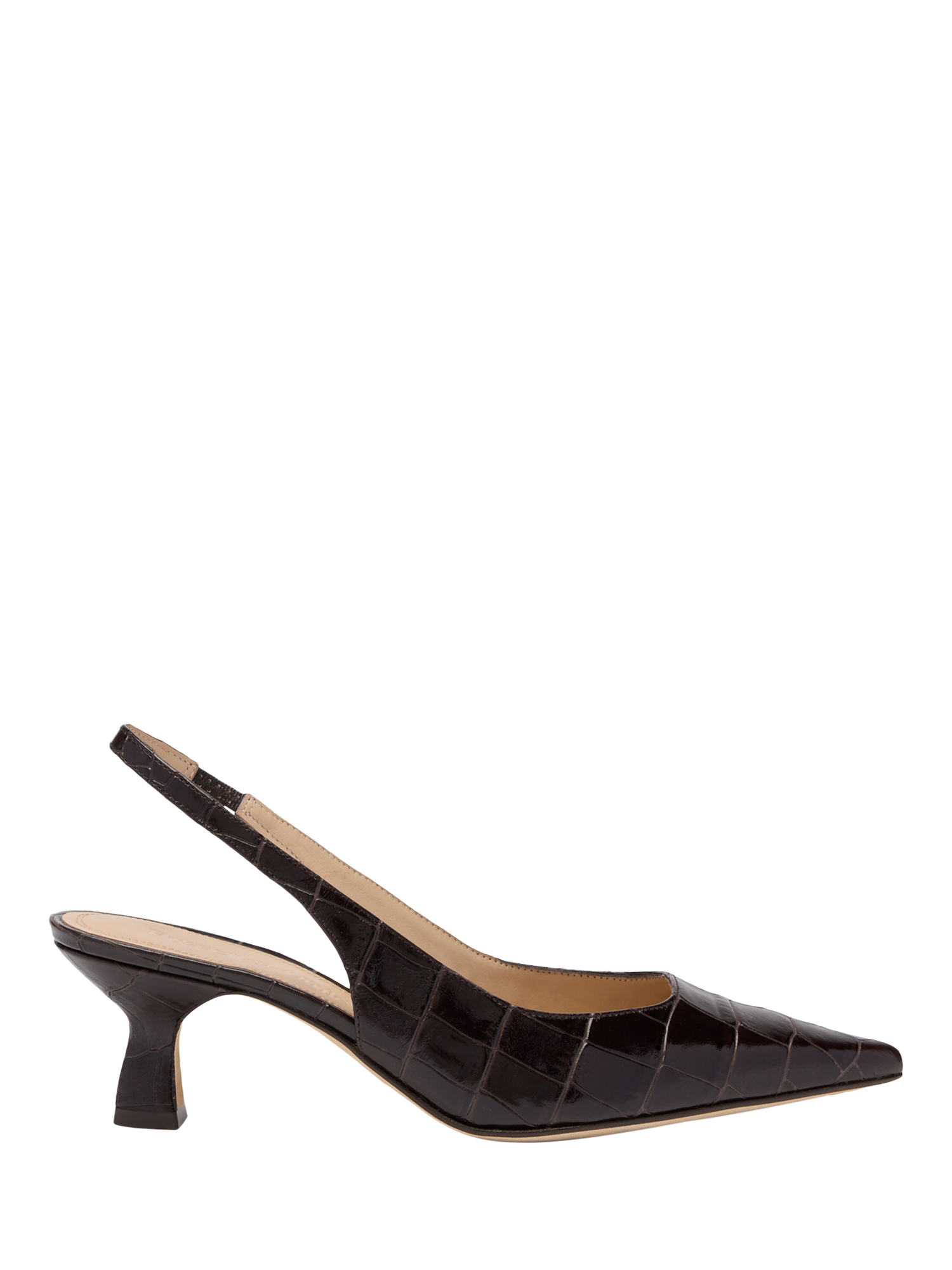 Product image 1 of 4, which shows Russell & Bromley Seathwaite Slingback Shoes, Brown, 3