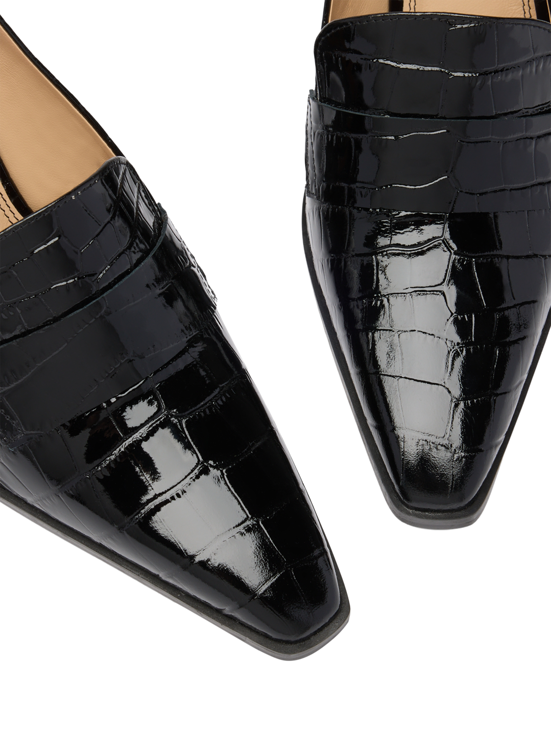 Product image 3 of 4, which shows Russell & Bromley Totter Leather Slingback Shoes, Black, 4